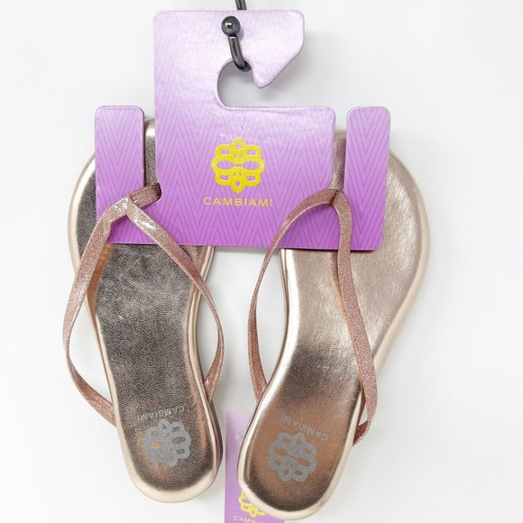 Cambiami Kids Rose Gold Thong Flip Flop Sandals Size 13 - Picture 7 of 7